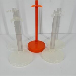 Doll Display Stand Lot of 5 Lol OMG Rainbow High Clear & Orange